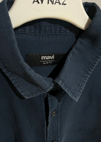 Mavi M beden erkek gömlek - Görsel 3