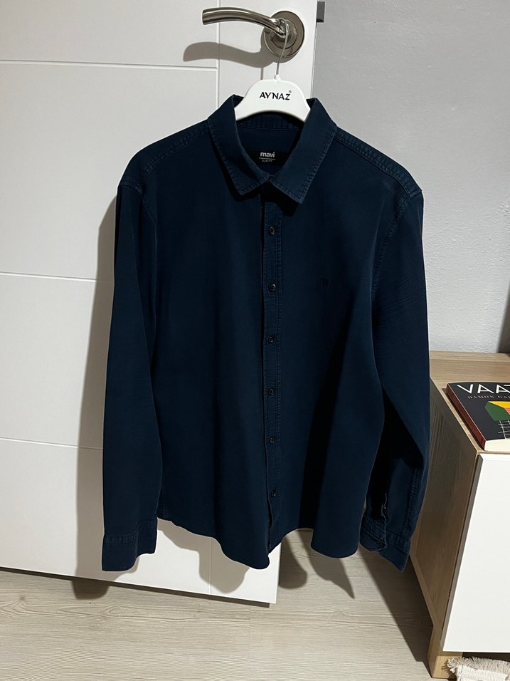 Mavi M beden erkek gömlek - Görsel 2