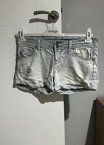 stradivarius M / 38 beden mini kot şort - Görsel 2