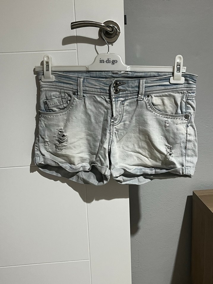 stradivarius M / 38 beden mini kot şort - Görsel 2