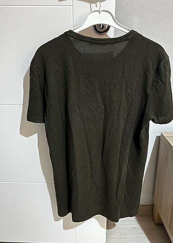 New Brand Erkek Haki Süet Kısa Kollu Tişört - Görsel 4