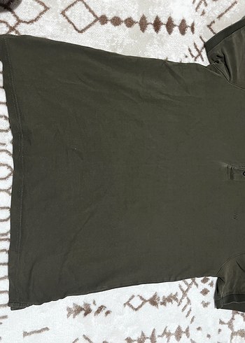 S beden Haki renk Polo yaka erkek tişört - Görsel 2