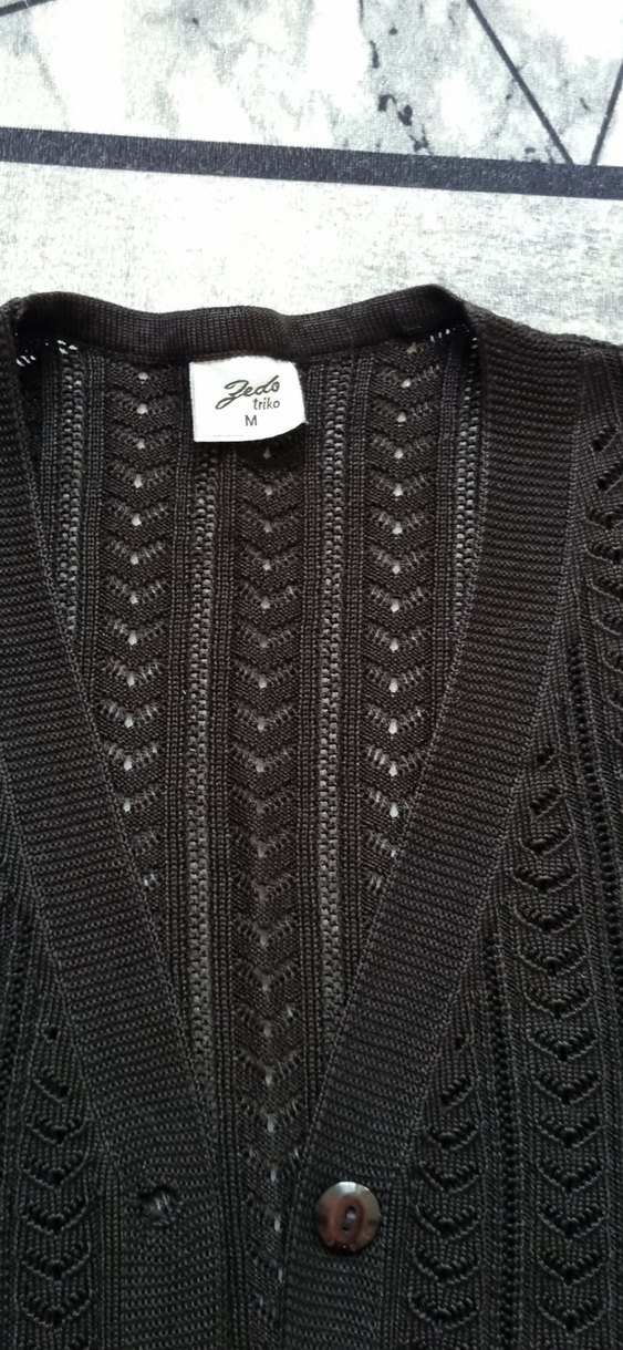 Siyah Örgü Kadın Yelek V Yakalı - Görsel 3