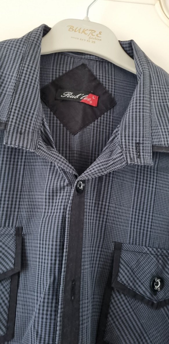 Erkek Düğmeli Uzun Kollu Gömlek - Görsel 3