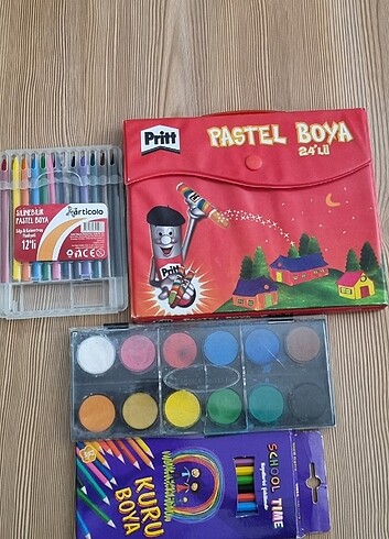Pastel boya kuru boya sulu boya mum boya
