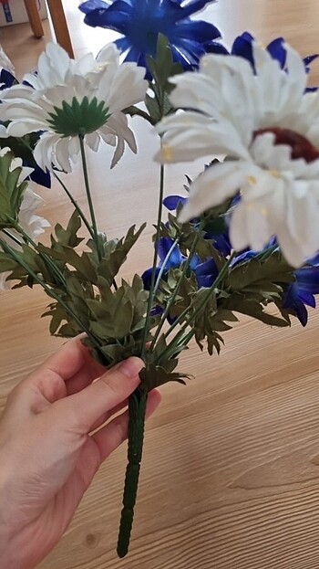  Beden mavi Renk Süs yapay çiçek