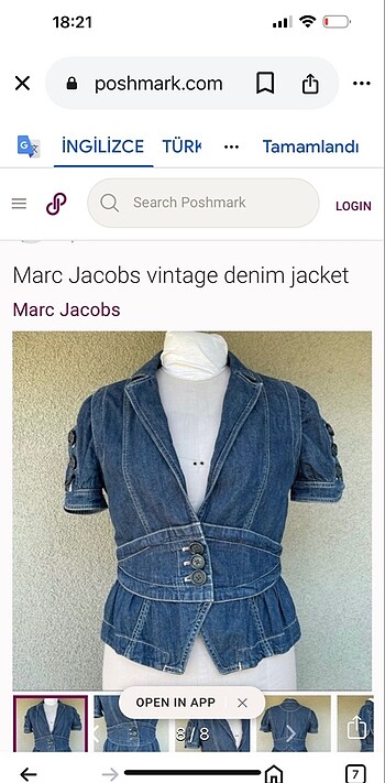 s Beden mavi Renk Marc jacobs vintage bluz