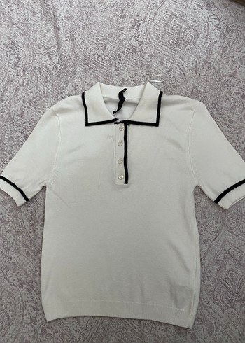 Kadın Beyaz Polo Tişört
