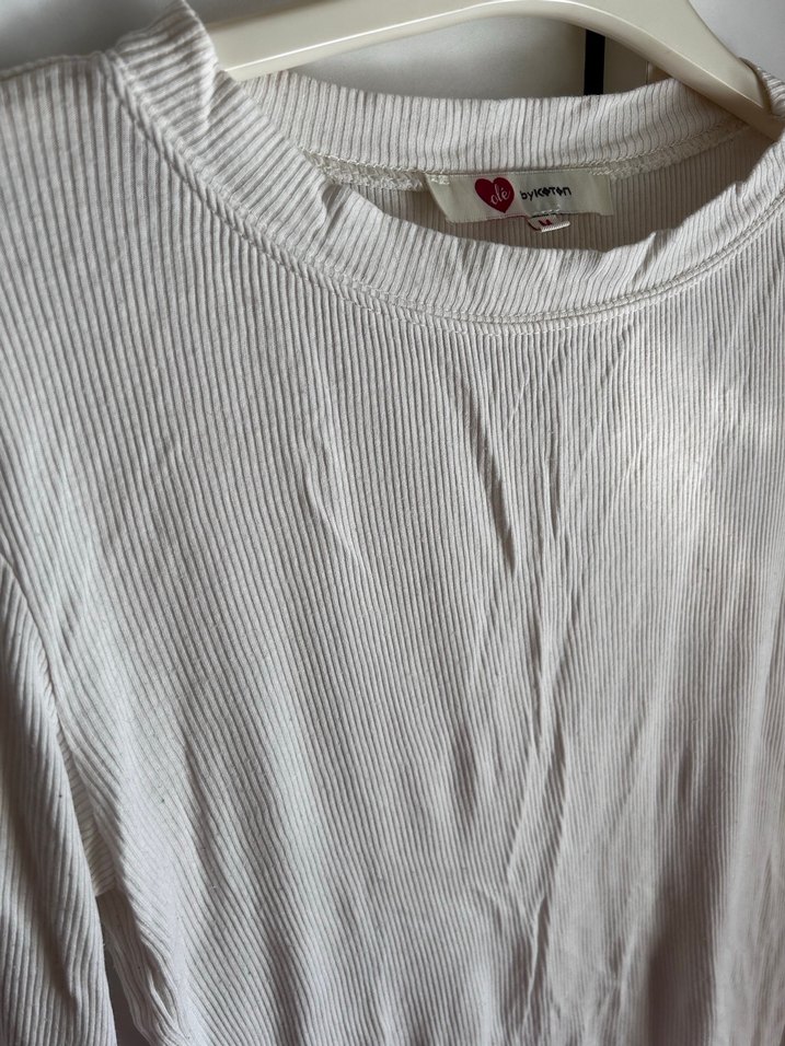 Beyaz Uzun Kollu Basic Kadın bluz - Görsel 2