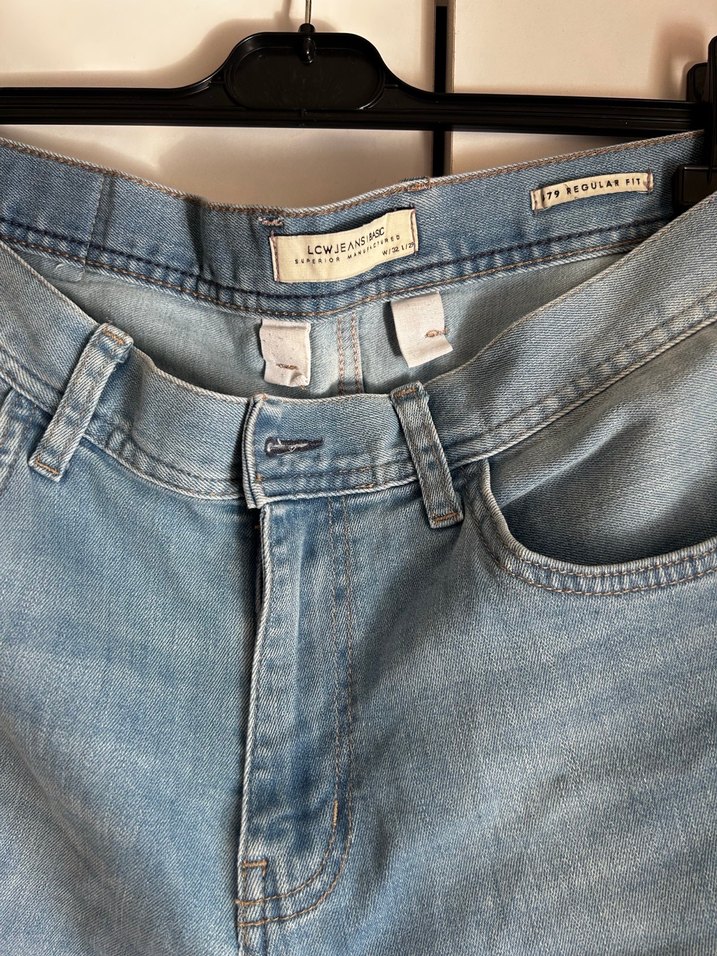 Erkek Mavi Denim Bol Kesim Kot Pantolon - Görsel 2