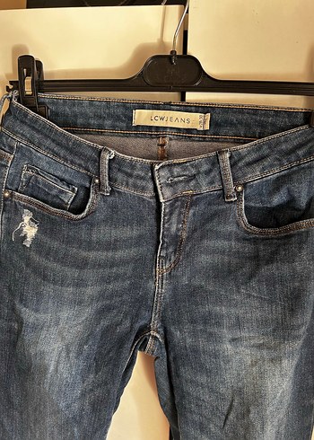 Kadın Lacivert Renkli Bol Kesim Jean - Görsel 2