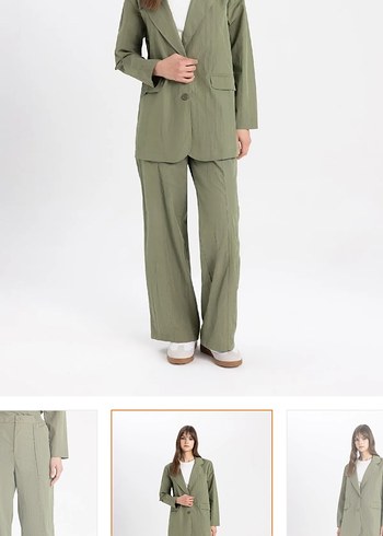 Defacto Yeşil Kadın Blazer Ceket