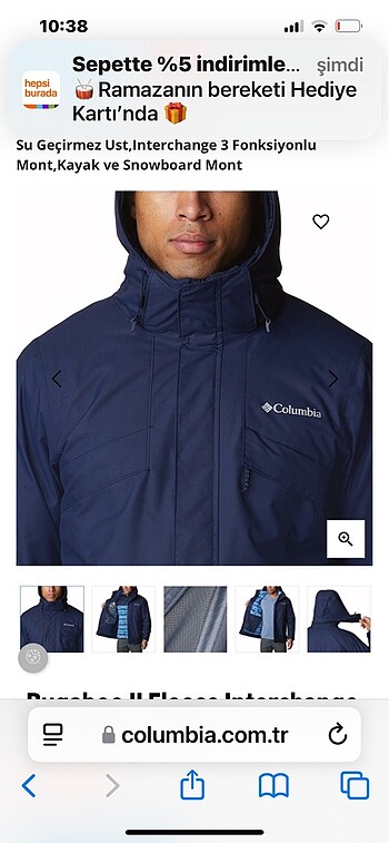 l Beden lacivert Renk Columbia mont