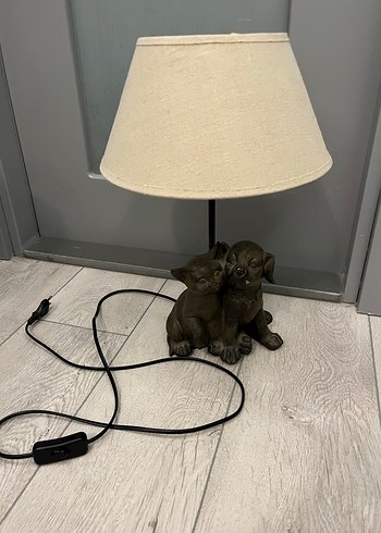 Mudo Concept Bej Kumaş Başlıklı Köpek Figürlü Lamba
