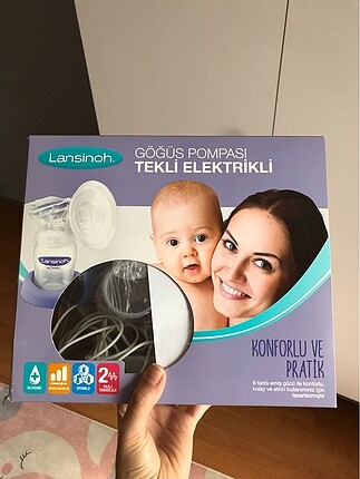Lansinoh tekli elektrikli göğüs pompası