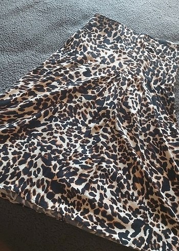 Leopar Desenli midi Etek - Görsel 5