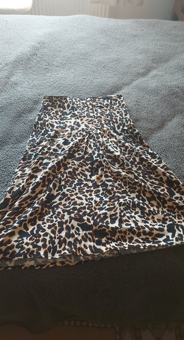 Leopar Desenli midi Etek - Görsel 4