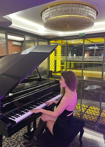 Siyah kadife mini elbise - Görsel 5