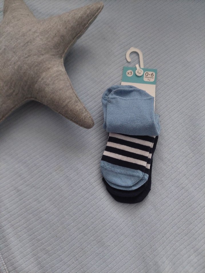 Erkek Çocuk Mavi Desenli Çorap - Görsel 3