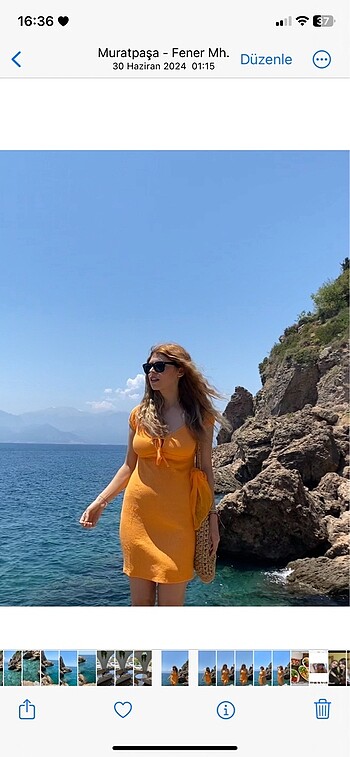 s Beden Turuncu Elbise