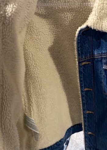 Düğmeli Mavi çocuk kot Ceket - Görsel 3