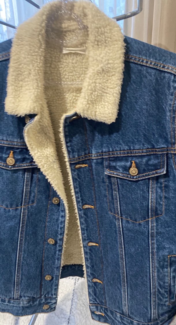 Düğmeli Mavi çocuk kot Ceket - Görsel 2