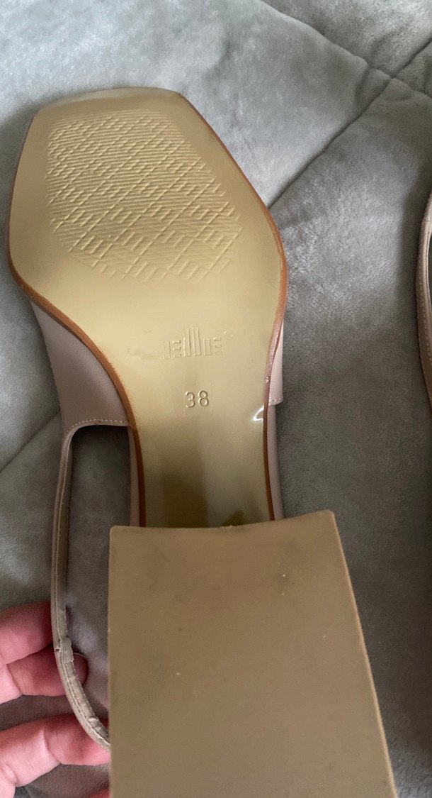 Elle marka Bej Tokalı Kadın Klasik Topuklu Ayakkabı - Görsel 4