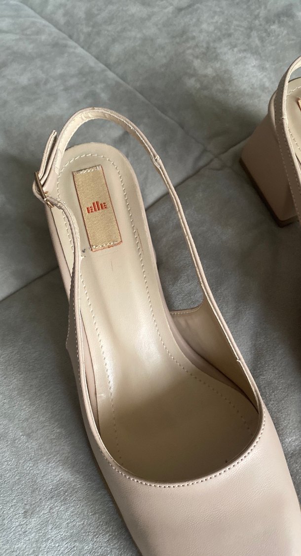 Elle marka Bej Tokalı Kadın Klasik Topuklu Ayakkabı - Görsel 2