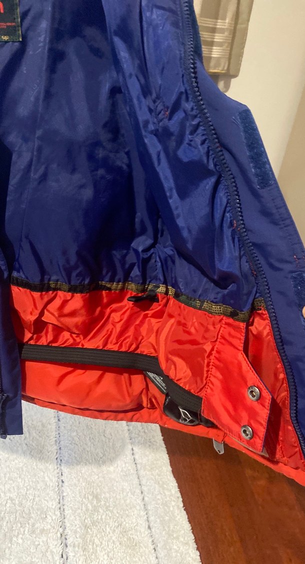 Kırmızı Lacivert Düğmeli Erkek çocuk Mont - Görsel 4