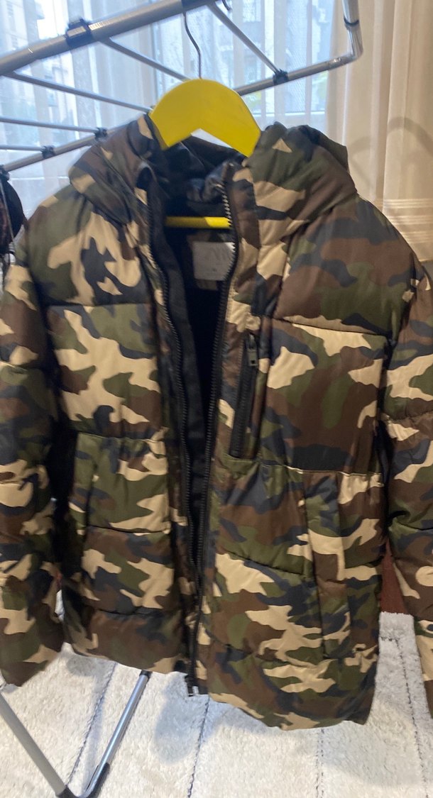 Kahverengi Kamuflaj Erkek çocuk şişme Mont - Görsel 2