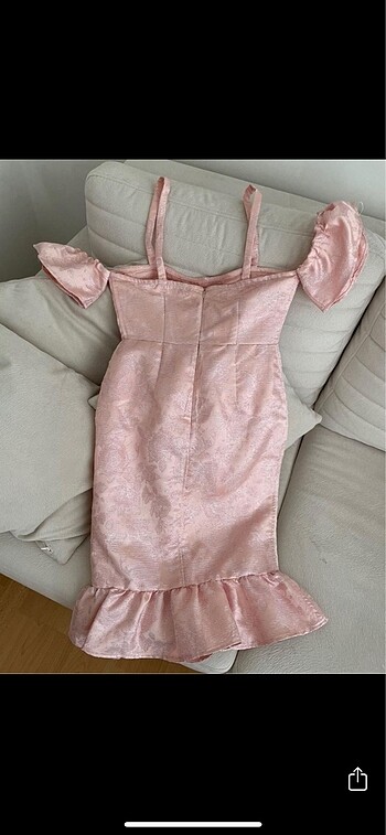 m Beden Missguided pembe elbise