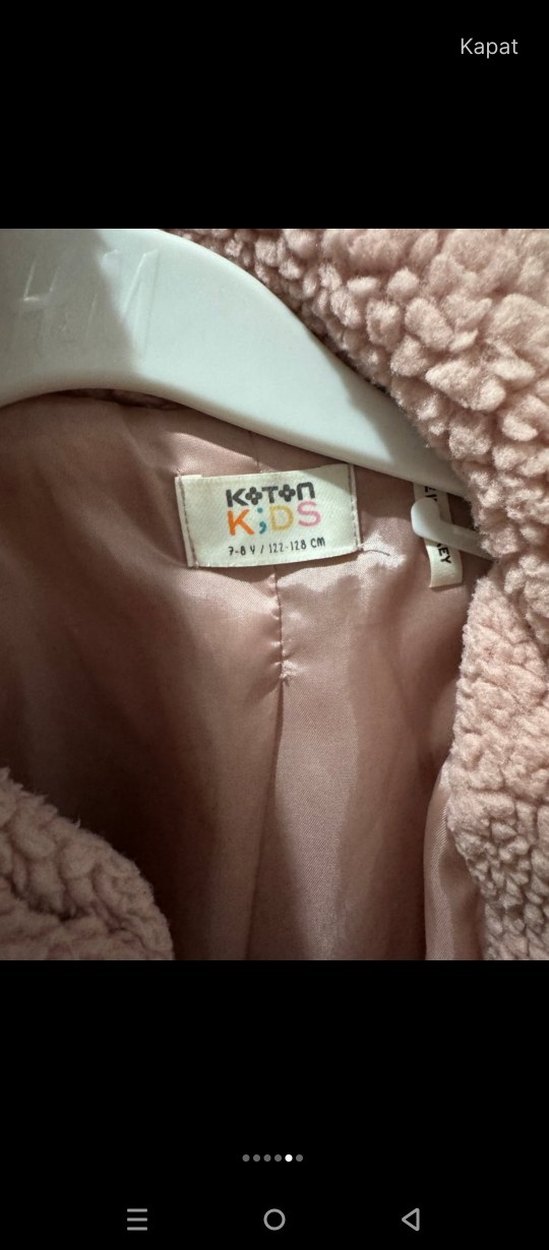 koton kız çocuk peluş kaban - Görsel 3