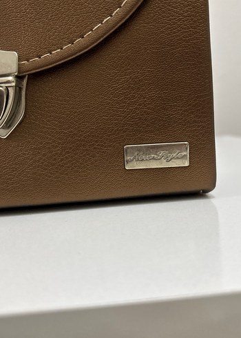 Klasik Modern Kahverengi Deri Kadın Çantası - Görsel 5