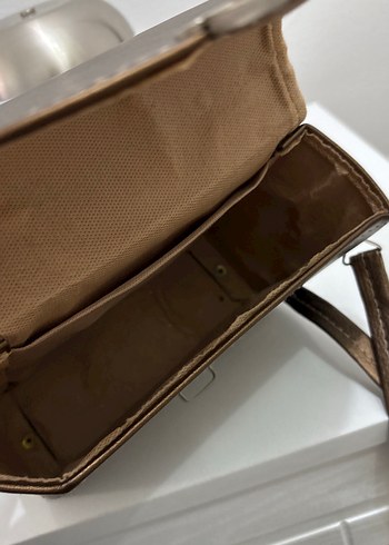 Klasik Modern Kahverengi Deri Kadın Çantası - Görsel 8