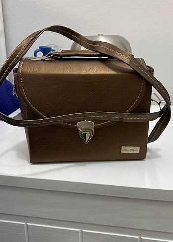 Klasik Modern Kahverengi Deri Kadın Çantası - Görsel 9