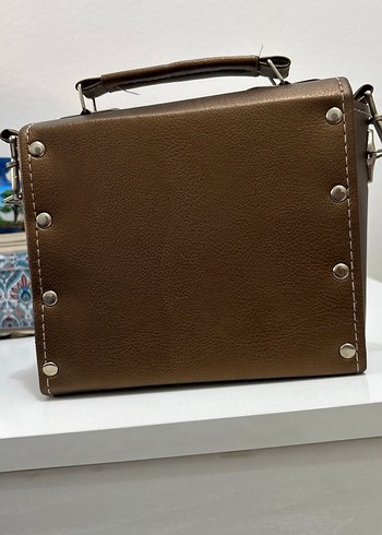 Klasik Modern Kahverengi Deri Kadın Çantası - Görsel 7
