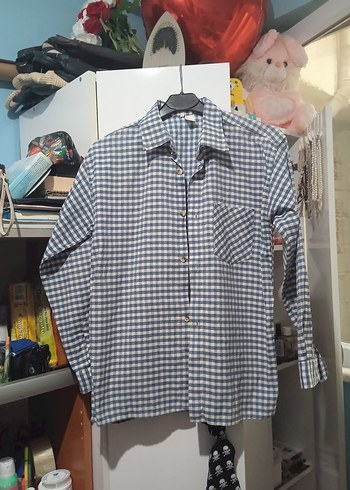 American Vintage Gri Pamuklu Düğmeli Kadın Gömlek