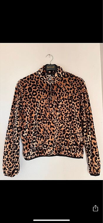 Leopar Kadife Sweat