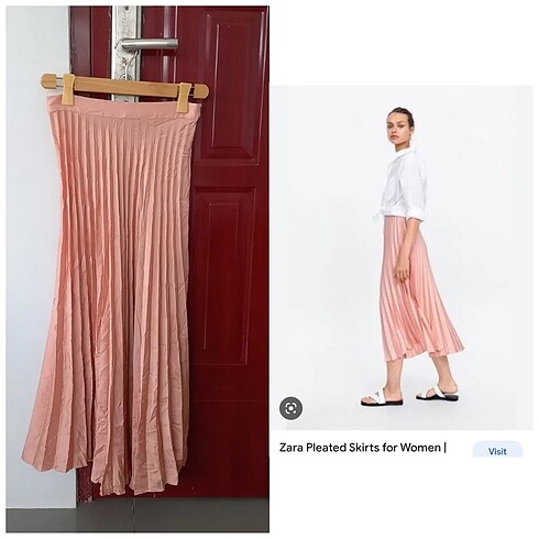 s Beden Zara pilili midi etek
