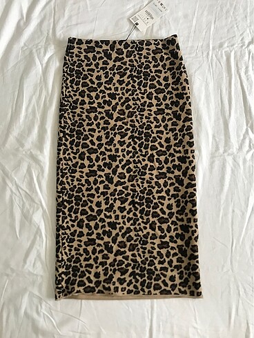 s Beden Zara leopar midi etek