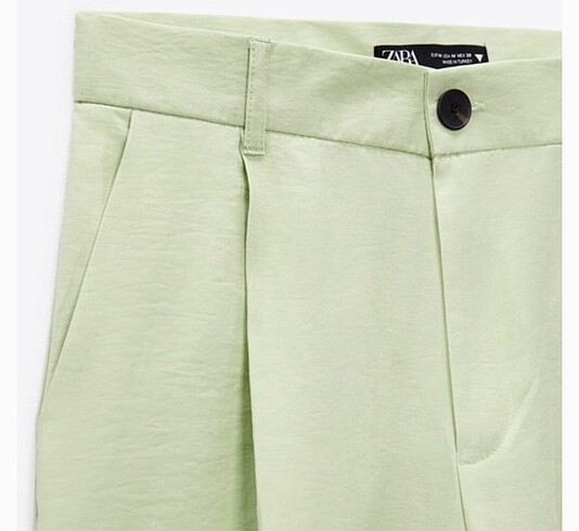 xs Beden yeşil Renk Zara modal kumaş pantolon