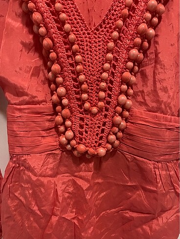 s Beden turuncu Renk İpek işlemeli kimono