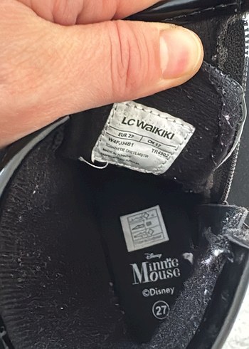 Kız Çocuk Siyah Rugan Bot Minnie Nakışlı - Görsel 3