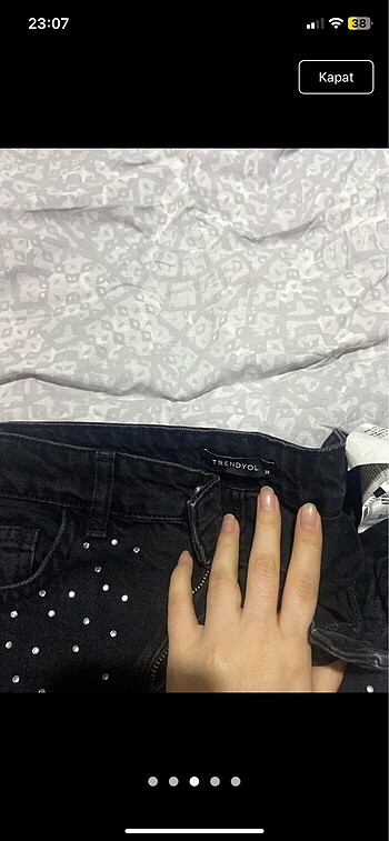 m Beden siyah Renk Taşlı jean pantolon