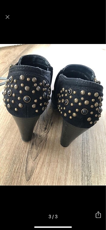 37 Beden Kalın topuklu bootie bot