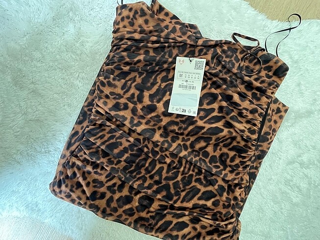 zara leopar elbise
