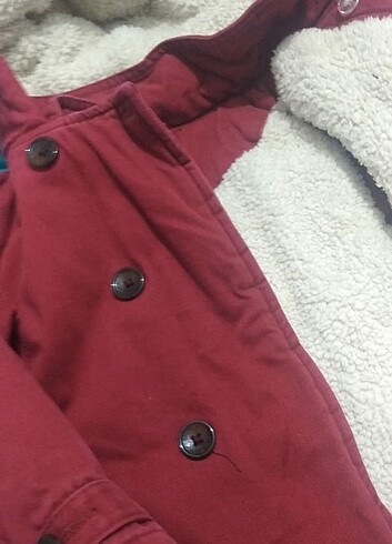 24-36 Ay Beden bordo Renk Erkek cocuk mont ve ayakkabi