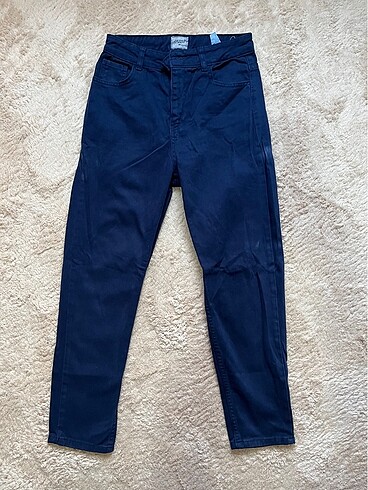 QUZU Lacivert Mom Jean