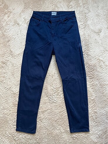 Quzu QUZU Lacivert Mom Jean