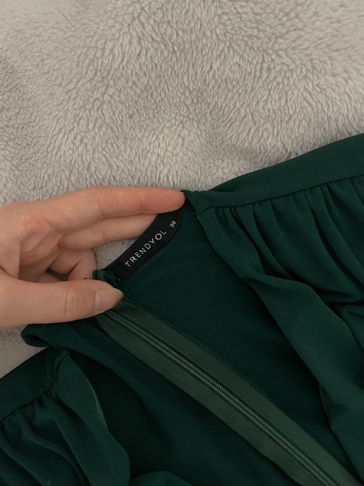 Lacivert Drapeli Uzun Abiye Elbise - Görsel 4